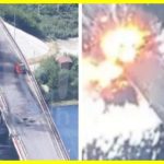 The Ukrainian military destroyed a Russian bridge