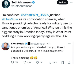 Musk denied that he gave Kadyrov a Tesla Cybertruck