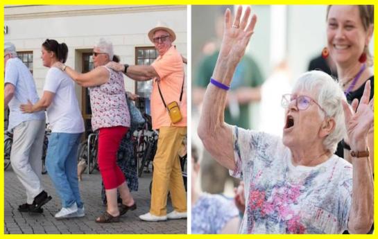 A party was organized in Germany for elderly people over 90 years old