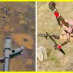 Ukrainian military has begun using a flying Kalashnikov assault rifle. The AK-47 was mounted on a platform and lifted into the air as a flying drone