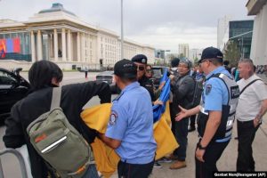 Protesters in support of Ukraine gather in Mongolia's capital