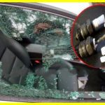 How can a tiny shard of ceramic from a spark plug shatter a car window? This process is known as the “point impact effect”