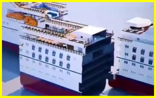 Expansion of a cruise liner with new sections