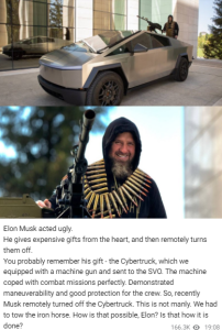 Kadyrov claimed that Elon Musk remotely disabled his Cybertruck