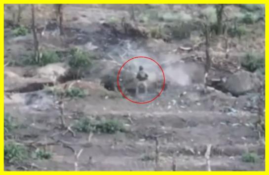 A Ukrainian defender stops a Russian occupant in hand-to-hand combat