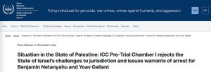 ICC issues arrest warrants for Netanyahu and Gallant