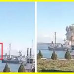 Ukrainian drone attacked three Russian warships