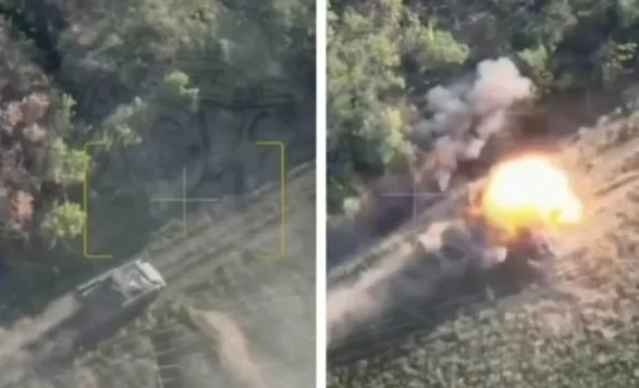 The Ukrainian military survived after a missile hit the BPM Bradley