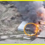 A Ukrainian combat drone destroyed a Russian fuel tanker along with a gas station. At that time, the Russians were just refueling their equipment