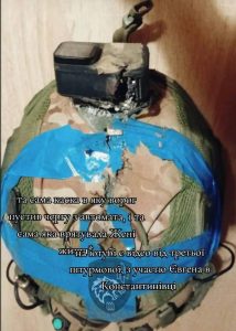 Ukrainian fighter miraculously survived after receiving two bullets in his helmet