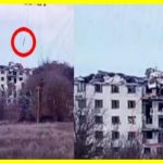 A HIMARS missile moments before impact. The strike hit the headquarters and deployment site of Russian troops in the Kursk region of Russia