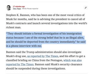 The U.S. wants to deport Elon Musk