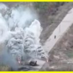 A few smoke bombs disrupted the Russian advance.