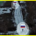 A Russian combat drone struck one of its own soldiers from behind as he attempted to survive and surrendered with his hands raised
