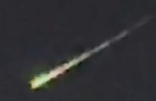 A bright green light in the sky caused panic in Turkey.