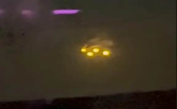 California Family Captures UFO Lights Merging Into Orb