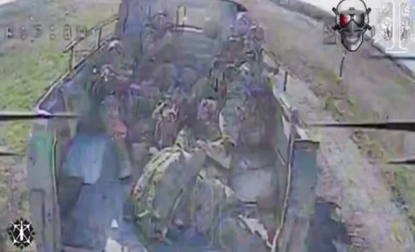 Russian occupiers spotted the drone but didn’t have time to escape