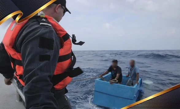 Two fishermen survive five days adrift in the Pacific Ocean inside a blue cooler
