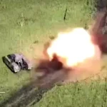 Ukrainian Ground Robot Escapes Russian Drone Strike at the Last Moment