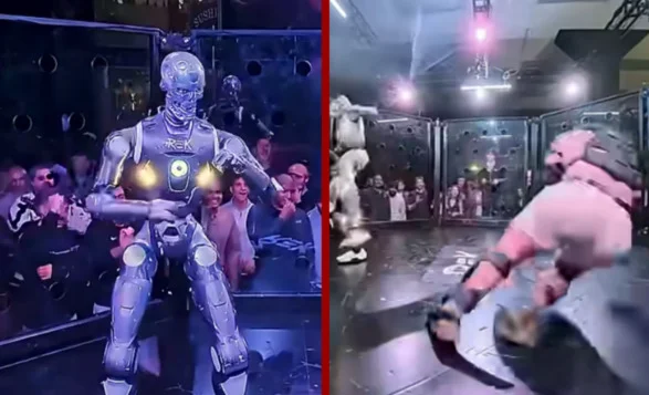 Like a Real Terminator: First-Ever Human vs Robot Fight