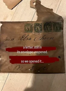 Couple Discovers a Sealed 1914 Letter Hidden Behind a Wall